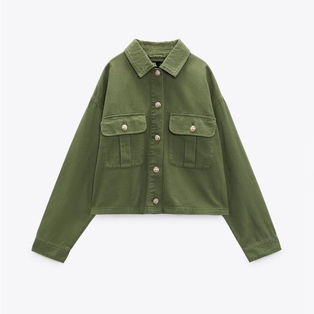 Zara gold button over shirt